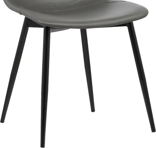 Miniatura 10 de Armen Living Monte Mid Century - Silla auxiliar de comedor moderna y contemporánea para mesa, cocina, escritorio de oficina en casa, altura del Piel
