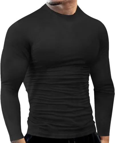 Miniatura 64 de Camisas de compresión atléticas de manga larga para hombre, capa base, camisa de entrenamiento atlético, camisas de compresión, camisetas deportivas