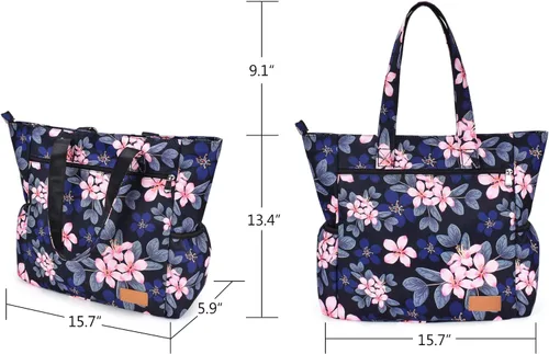 Miniatura 67 de CLOUDMUSIC Bolsa de hombro para enfermeras, profesores, trabajo, gimnasio, viajes, playa, mujeres, con gran capacidad, impermeable