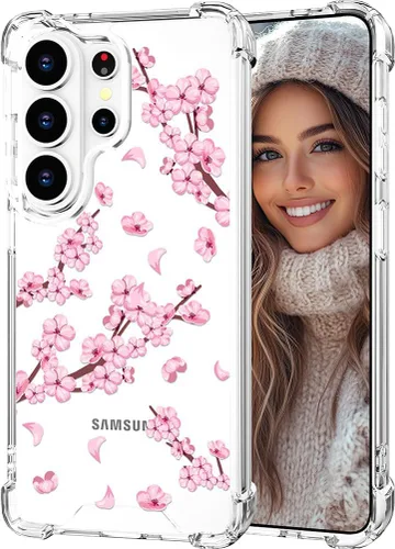 Miniatura 52 de Hungo Funda compatible con Samsung Galaxy S23 con diseño floral y bonito diseño transparente, femenino para mujeres y niñas, con hermoso clavel