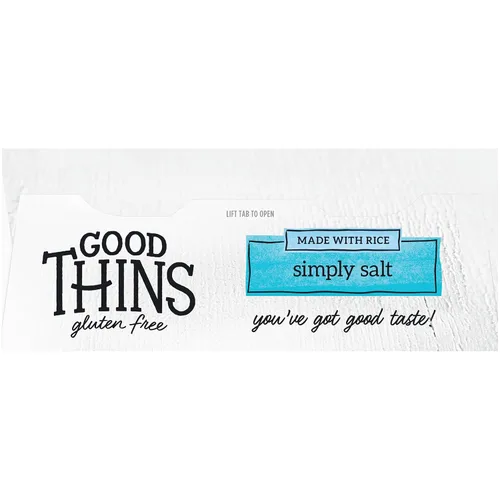 Miniatura 16 de Good Thins Galletas de arroz simplemente saladas sin gluten, 3.5 onzas (Paquete de 3)