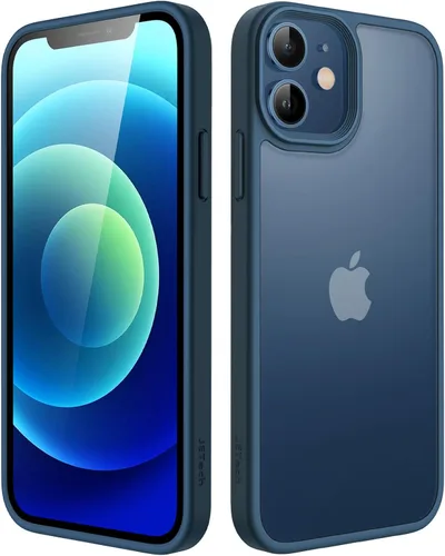Miniatura 10 de JETech Funda mate para iPhone 12 Mini de 5.4 pulgadas, a prueba de golpes, protección contra caídas de grado militar, cubierta trasera translúcida