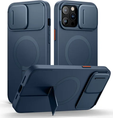 Miniatura 13 de SURITCH - Funda para iPhone 17 Pro Max con cubierta de control de cámara, cubierta para cámara y soporte ajustable, compatible con MagSafe, a prueba