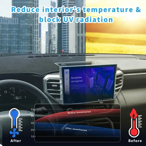 Miniatura 2 de auovo Cubierta de salpicadero compatible con Toyota Tundra 2022 2023 2024 sin HUD antideslizante cubierta de salpicadero cubierta de alfombra