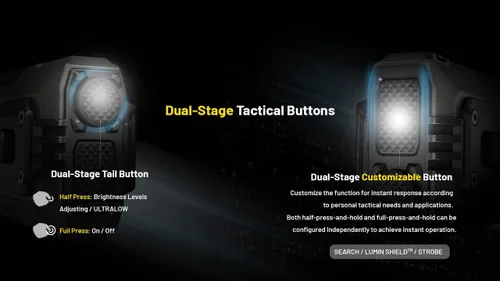 Miniatura 5 de Nitecore EDC37 Linterna de 8000 lúmenes de forma plana, carga rápida USB-C con pantalla OLED digital y pegatina de bloqueo de seguridad