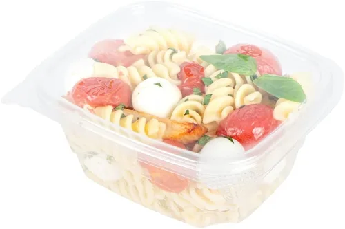 Miniatura 20 de Futura - Recipientes para aperitivos de 5 onzas, 100 recipientes para salsa para microondas, 2 compartimentos, tapa con bisagras, vasos de plástico