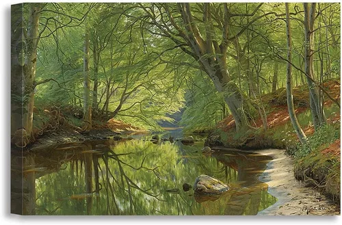 Miniatura 11 de DECORARTS - Impresiones de Giclee de Lirios de Agua de Claude Monet, Arte de Pared Enmarcado con Marco de Madera Maciza, Decoración de Jardín