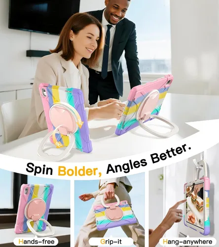 Miniatura 4 de BRAECN Funda para iPad (A16) de 11ª/10ª generación de 11 pulgadas/10.9 pulgadas 2025/2022, funda de silicona resistente con protector de pantalla
