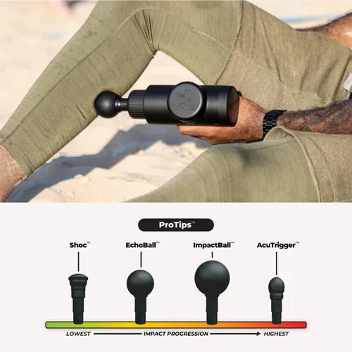 Miniatura 5 de PlayMakar Pistola de masaje de percusión MVP+ Grado profesional Cabezales de masaje de contorno corporal a diferencia de cualquier otra cosa