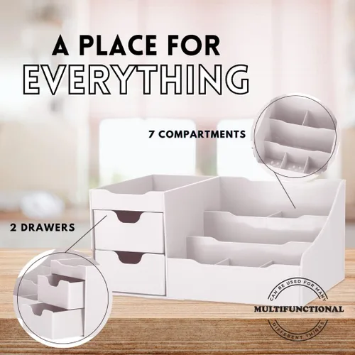 Miniatura 5 de Mantello Organizador de Almacenamiento para Cosméticos - Colocado en Tu Tocador, Encimera de Baño o Vestidor - Organiza Fácilmente Tus Cosméticos