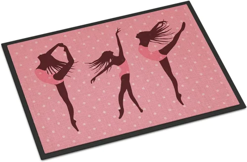 Miniatura 45 de Caroline's Treasures BB5374MAT Let's Dance Linen - Felpudo de lino verde azulado de 18 x 27 pulgadas, tapete para puerta delantera, para interiores