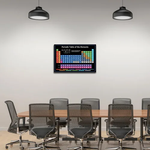 Miniatura 3 de Tabla periódica educativa de elementos, póster científico de pared, elementos químicos codificados por colores, para aprendizaje de química