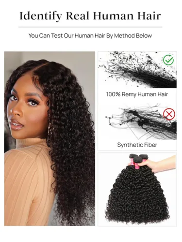 Miniatura 7 de Nadula Cabello humano rizado malasio, 3 paquetes de 12 10 8 pulgadas, 100% sin procesar virgen Jerry extensiones de trama de cabello humano rizado