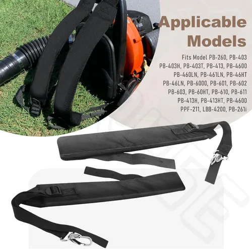 Miniatura 6 de Correas de soplador de mochila/arnés de soplador compatible con ecosopladores PB-260 PB260L PB261L PB-403 PB-403H PB413 PB-460 PB-601 sustituye a