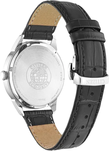 Miniatura 3 de Citizen Mens Corso Stainless Steel Eco-Drive Watch with Leather Strap