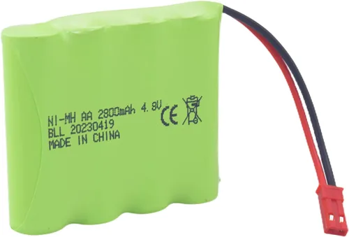 Miniatura 6 de sea jump Paquete de 2 baterías AA de 4.8 V 2800 mAh RC con enchufe JST-2P y cable de carga USB adecuado para juguetes eléctricos RC, excavadoras