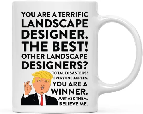Miniatura 34 de Andaz Press Round 11 oz taza de té de cerámica para café divertido presidente Donald Trump regalo de Navidad, You are a Terrific Aquatic Biologist