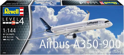 Miniatura 2 de Revell 03881 1:144 Airbus A350-900 Lufthansa Nueva Livery Plastic Model Kit