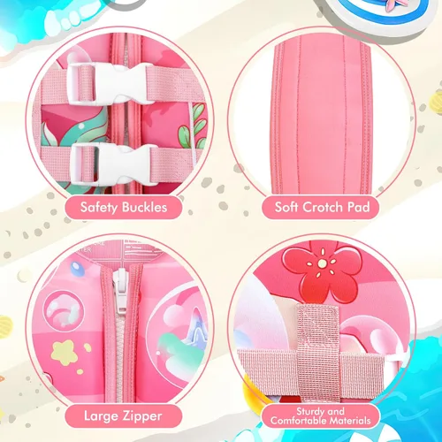 Miniatura 2 de Chaleco de natación para niños pequeños, chaqueta flotante para niños de 20-30-40-50 libras para niñas y niños para navegar, piscina, playa
