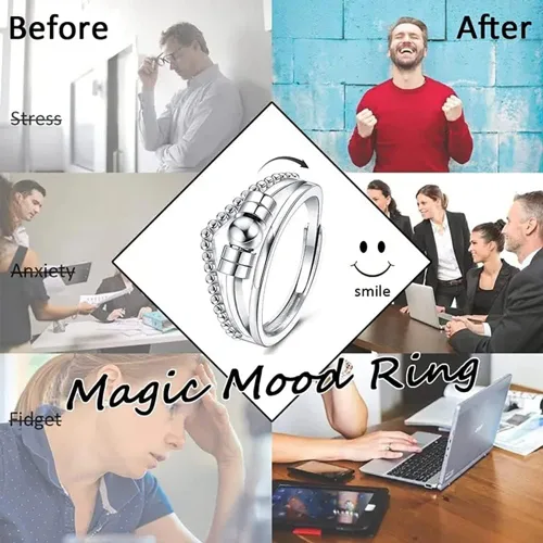 Miniatura 7 de Imortaluck Anillo de ansiedad para mujeres y hombres anillos giratorios para la ansiedad para parejas anillos giratorios para aliviar el estrés