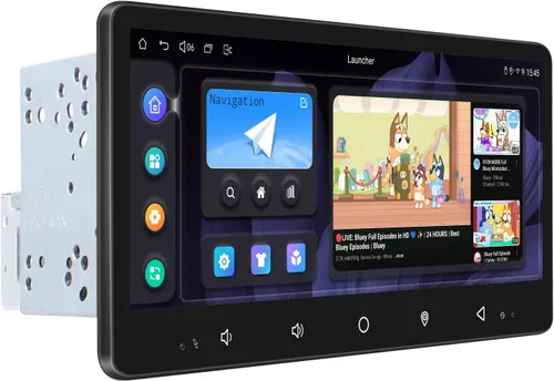 Joying 8.9 "radio doble DIN con Carplay y Android Auto, 4GB+64GB Android 13 unidad principal pantalla táctil estéreo del coche con AM/FM, GPS,