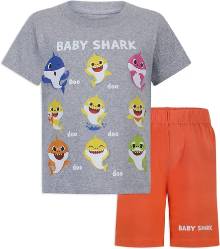 Nickelodeon Conjunto de camiseta y pantalón corto de tiburón para bebés niños pequeños