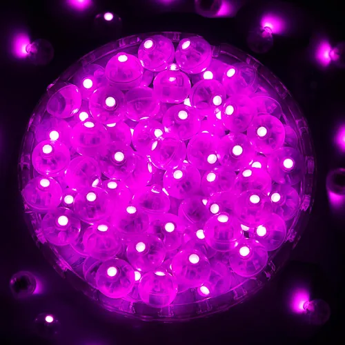 Miniatura 12 de ZGWJ 50 piezas de luces de globo mini, funciona con pilas, luz redonda impermeable LED de tiempo de espera prolongado para globo de cumpleaños