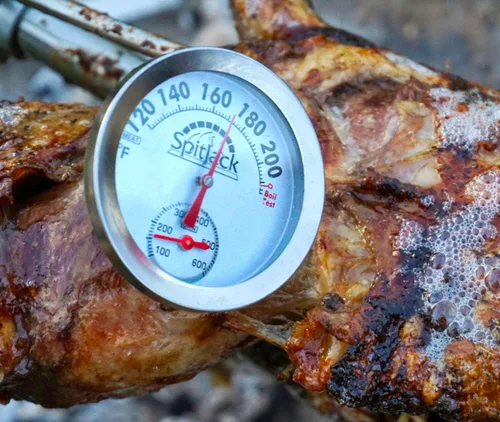 Miniatura 2 de Kit de asador de cerdo, cerdo entero, cordero BBQ SpitJack CXB85. Motor eléctrico de 40W, asa de 60 pulgadas, todo el hardware de sujeción de acero