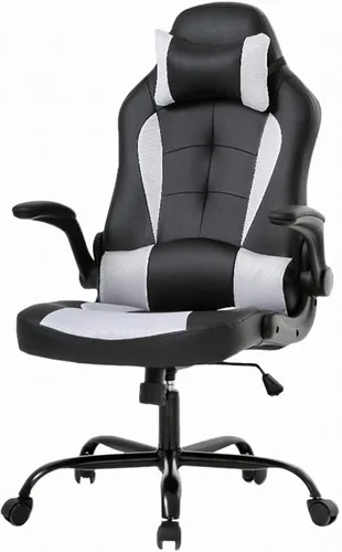 Miniatura 7 de OC-RC66-Camo - Silla ergonómica para juegos de PC, silla de escritorio con soporte lumbar, reposabrazos abatibles, reposacabezas de piel sintética