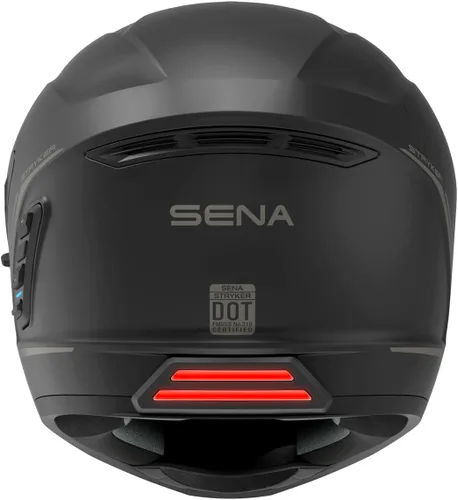 Miniatura 8 de Casco integral Sena Stryker con tecnología Smart, malla integrada y comunicaciones Bluetooth, luz trasera LED, y sonido de Harman Kardon, DOT Blanco