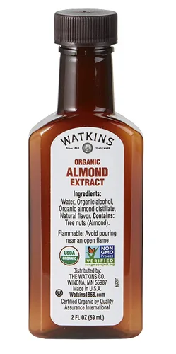 Watkins Extracto orgánico de almendra pura, sin OMG, Kosher, botella de 2 onzas, 1 paquete