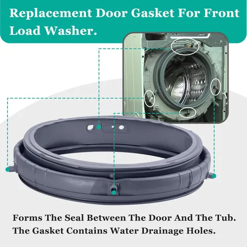 Miniatura 6 de Upgrade MDS47123608 WM8100HVA Sello de Goma de Puerta de Lavadora, Repuesto para LG Kenmore y Compatible con Modelos WM8000HVA,WM4070HVA,WM4270HVA