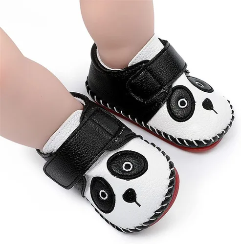 Miniatura 2 de HsdsBebe Baby Boys Girls Pu Leather Hard Bottom Walking Sneakers Toddler Rubber Sole First Walkers Infant Cartoon Slippers Crib Shoes