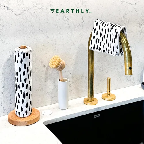 Miniatura 2 de Toallas de papel reutilizables, paquete de 10 unidades, rollo de toallas de papel de algodón lavables, servilletas reutilizables sin papel