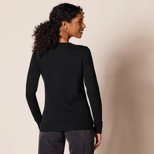 Miniatura 3 de Suéter Tienda Essentials para mujer, 100% algodón, de manga larga, con cuello en V