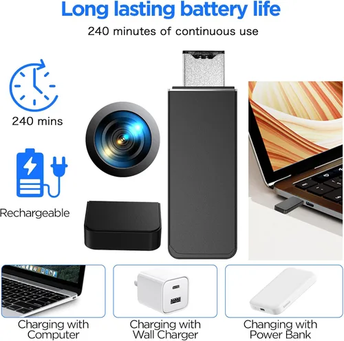Miniatura 2 de Mini cámara de 64GB 1080P, cámara de niñera de seguridad para interiores y hogar, con detección de movimiento, sin WiFi