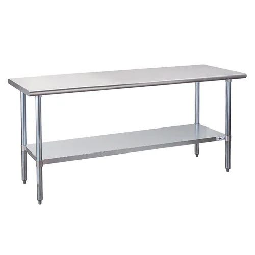 Miniatura 13 de Profeeshaw mesa de trabajo, de uso comercial, de acero inoxidable NSF con protector contra salpicaduras y estante inferior, para cocina, restaurante