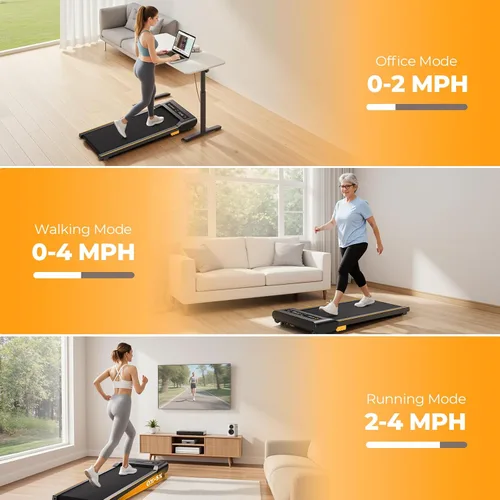 Miniatura 5 de HiFast Alfombra de Caminar con Inclinación, Cinta de Correr para Debajo del Escritorio para el Hogar, Caminadoras Portátiles de 2.5 HP