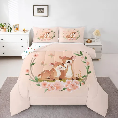 Miniatura 19 de Erosebridal Lindo juego de edredón con diseño de gatos, ropa de cama con temática de animales, edredón y juegos de ropa de cama de flores coloridas