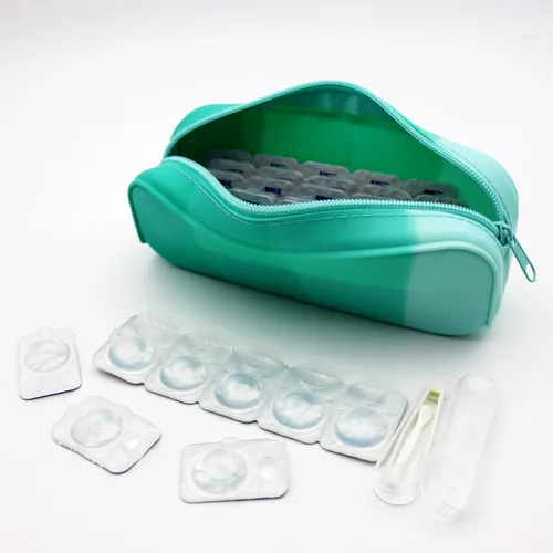 Miniatura 9 de P-40 organizador diario para lentes de contacto, estuche de viaje diario para lentes de contacto, dispensador de lentes de contacto desechable