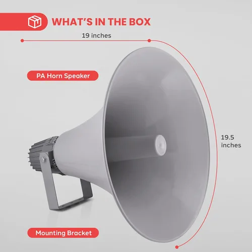 Miniatura 6 de Pyle Altavoz de bocina PA para interiores y exteriores, megáfono de sonido compacto de potencia de 19.5 pulgadas, 100 W, frecuencia de 400 Hz-5 KHz