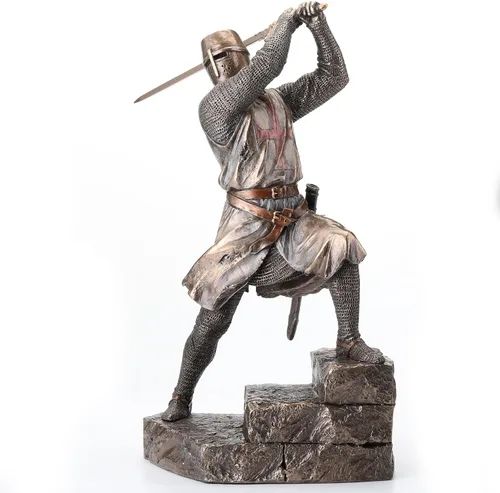 Miniatura 2 de Veronese Design Figura de guerrero de 12 pulgadas con acabado de bronce de resina fundida en frío