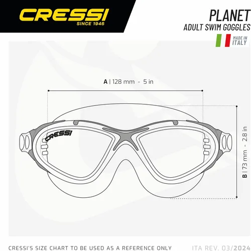Miniatura 3 de Cressi Gafas de natación para adultos con tecnología antivaho de larga duración - Planet: fabricadas en Italia