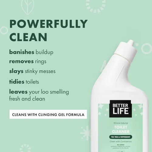 Miniatura 3 de Better Life Limpiador de inodoro, gel de limpieza con aroma a árbol de té y menta, limpiadores líquidos de baño para el hogar, 24 onzas