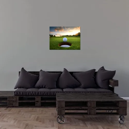 Miniatura 6 de Lienzo decorativo para pared, diseño de cueva para hombre, campo de golf, paisaje, puesta de sol, arte deportivo, para oficina, gimnasio, sala