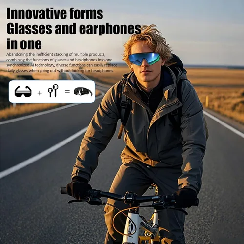 Miniatura 4 de Lentes inteligentes para ciclismo, lentes de sol inteligentes AI, lentes Bluetooth de oreja abierta, lentes polarizados, traducción en vivo en 172