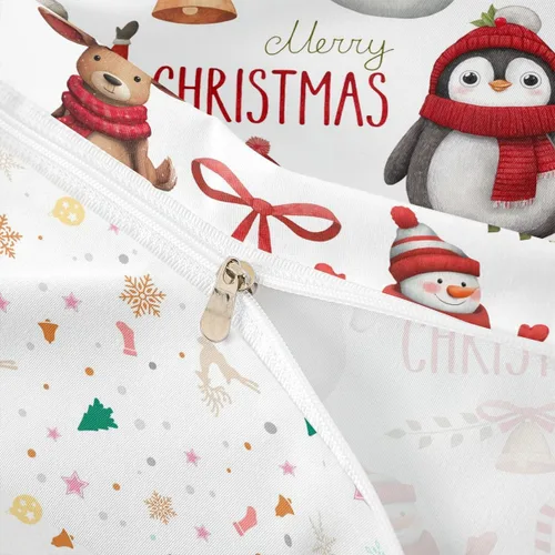 Miniatura 6 de Erosebridal Juego de ropa de cama de Navidad para niños, tamaño individual, funda de edredón de animales lindos para niños y niñas, decoración