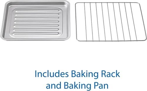 Miniatura 4 de Mainstay - Horno tostador combinado de electrodomésticos de cocina, se adapta a pizza de 9 pulgadas, capacidad de 4 rebanadas, circulación potente