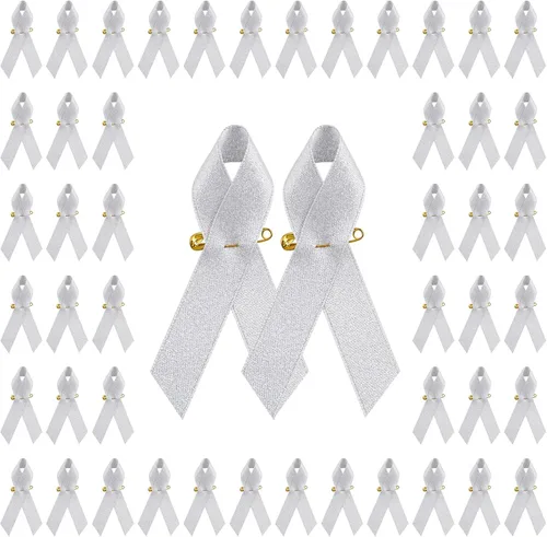 Miniatura 14 de Alfileres de satén de concienciación de la cinta de la concienciación del cáncer con el pasador de seguridad Periwinkle