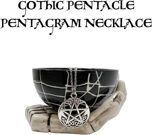 Miniatura 2 de Collar de estrella de protección celta, sanación mágica, amuleto de bruja pagana, pentagrama, pentagrama, joyería para mujer